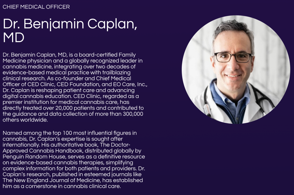 CMO description of Benjamin Caplan, MD